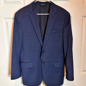 Jos. A. Bank Traveler Travel Tech Slim Fit Navy Blazer Sz 43R Wool Double‎ Vent